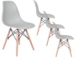 Komplet krzeseł K-MILANO- 4 sztuki - szary