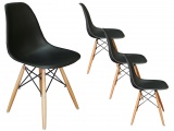 Komplet krzeseł K-MILANO- 4 sztuki - czarny