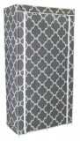 Szafka tekstylna z 6 półkami MIRA Maroko - szaro-biała
