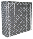 Szafka tekstylna z 12 półkami KAJA MIDI Maroko - szaro-biała