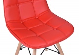 Krzesło K-LYON z guzikami czerwone