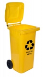 Komplet pojemników na odpady 120l żółty, niebieski, zielony, brązowy