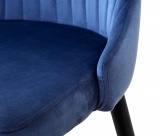 Krzesło aksamitne LORIENT Velvet Granatowy