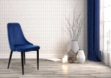 Krzesło aksamitne LORIENT Velvet Granatowy