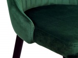 Krzesło aksamitne LORIENT Velvet Ciemnozielony