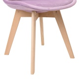 Krzesło welurowe K-NANTES VELVET DSW liliowe