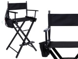 Krzesło reżyserskie do makijażu SPIELBERG składane czarne
