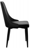 Krzesło aksamitne LORIENT Velvet Czarny