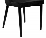 Krzesło aksamitne LORIENT Velvet Czarny