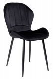 Krzesło aksamitne SHELBY Velvet Czarny