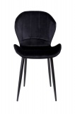 Krzesło aksamitne SHELBY Velvet Czarny