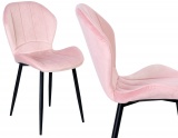 Krzesło aksamitne Shelby Velvet Różowy