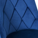 Krzesło aksamitne LINCOLN granatowe