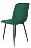 Krzesło aksamitne FRESNO ciemnozielone