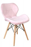 Krzesło aksamitne MURET VELVET DSW różowe