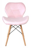 Krzesło aksamitne MURET VELVET DSW różowe