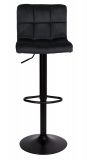 Krzesło barowe ARAKO BLACK aksamitne czarne VELVET
