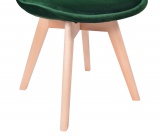 Krzesło welurowe K-NANTES VELVET DSW zielone