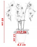 Storczyk sztuczny 24 kwiaty różowy