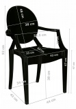 Krzesło nowoczesne K-KING CZARNE