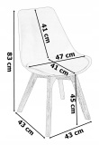 Komplet krzeseł K-NANTES DSW - 4 sztuki - biały