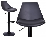 Krzesło barowe MORGANO BLACK czarne