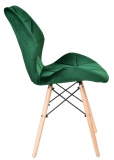 Krzesło  aksamitne K-RENNES VELVET ciemno-zielony 