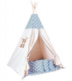 Namiot Tipi dla dzieci niebieski w gwiazdki