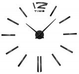 Zegar ścienny Diy Apis 65 - 120 cm - czarny 3D