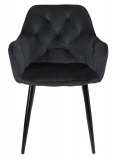 Krzesło aksamitne NEVADA Velvet Czarny 