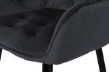 Krzesło aksamitne NEVADA Velvet Czarny 