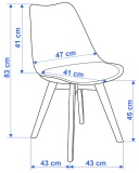 Krzesło K-NANTES DSW biało-szare