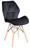 Krzesło  aksamitne K-RENNES VELVET czarne