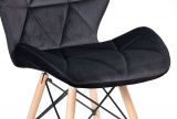 Krzesło  aksamitne K-RENNES VELVET czarne