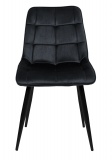 Krzesło aksamitne ASPEN czarne velvet