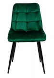 Krzesło aksamitne ASPEN ciemnozielone velvet