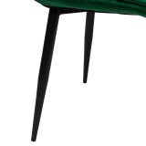 Krzesło aksamitne ASPEN ciemnozielone velvet