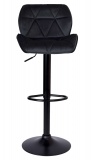 Krzesło barowe GRAPPO BLACK czarne VELVET
