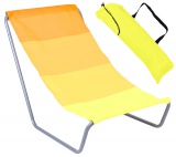 Leżak turystyczny plażowy składany Olek- żółte pasy