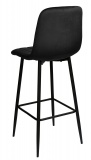 Krzesło barowe TORONTO aksamitne czarne VELVET