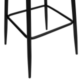 Krzesło barowe TORONTO aksamitne grafitowe VELVET