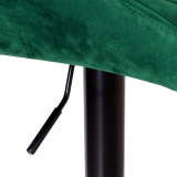Krzesło barowe GRAPPO BLACK zielone VELVET