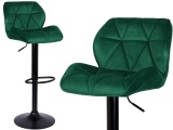 Krzesło barowe GRAPPO zielone VELVET