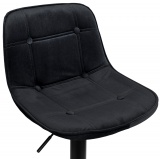 Krzesło barowe BELFAST aksamitne czarne VELVET