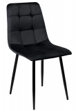 Krzesło aksamitne DENVER velvet Czarne