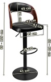 Krzesło barowe PORTLAND czarne