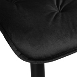 Krzesło aksamitne MONTREAL czarne velvet