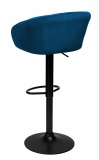 Krzesło barowe PATERSON aksamitne granatowe VELVET
