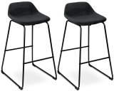 Krzesło barowe SLIGO aksamitne czarne VELVET komplet 2 sztuk