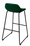 Krzesło barowe SLIGO aksamitne ciemnozielone VELVET